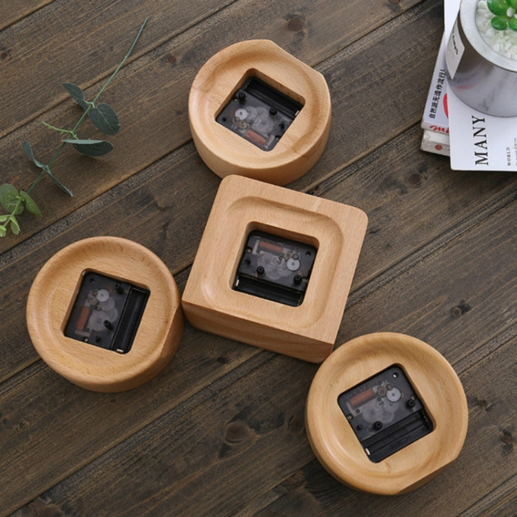 Simple Home Study Solid Wood Decorative Bedside Beech Alarm Clock(Square Figures) - Novelty Clock by PMc TechLife | Online Shopping South Africa | PMc TechLife | Buy Now Pay Later Mobicred