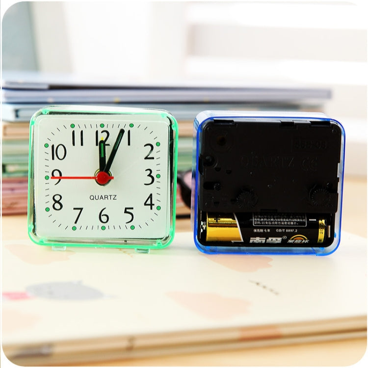Square Alarm Clock Transparent Case Compact Digital Mini Bedroom Bedside Office Electronic Clock(Green) - Wall Clock by PMc TechLife | Online Shopping South Africa | PMc TechLife | Buy Now Pay Later Mobicred