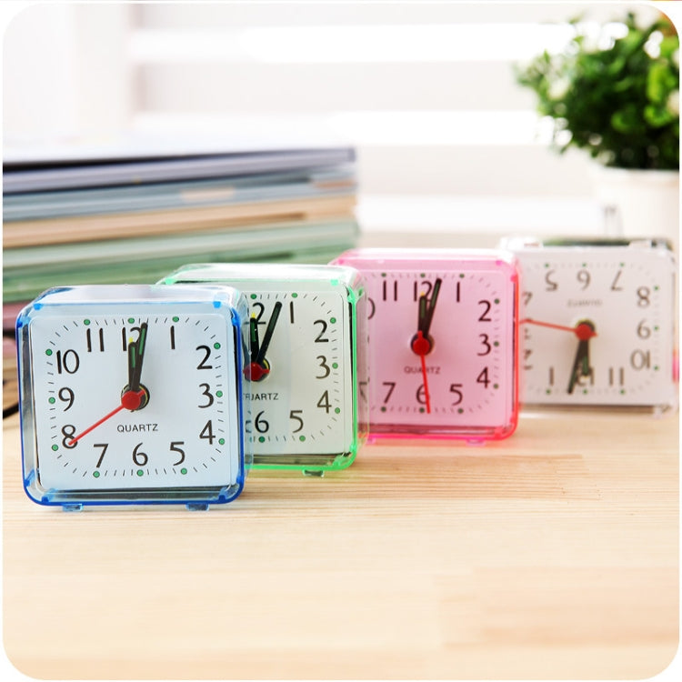 Square Alarm Clock Transparent Case Compact Digital Mini Bedroom Bedside Office Electronic Clock(Pink) - Wall Clock by PMc TechLife | Online Shopping South Africa | PMc TechLife | Buy Now Pay Later Mobicred