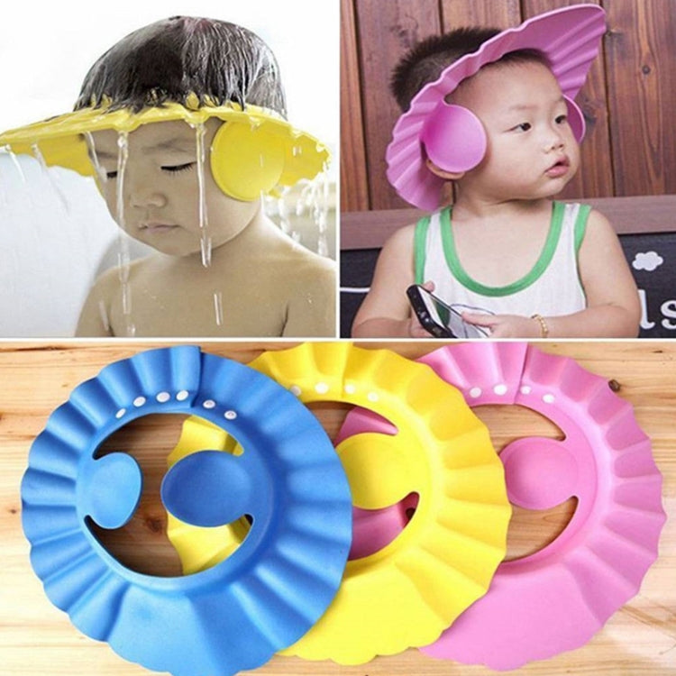 5 PCS Safe Baby Shower Cap Kids Bath Visor Hat Adjustable Baby Shower Cap Protect Eyes Hair Wash Shield for Children Waterproof Cap Pink+earflaps - Baby Care by PMC Jewellery | Online Shopping South Africa | PMC Jewellery