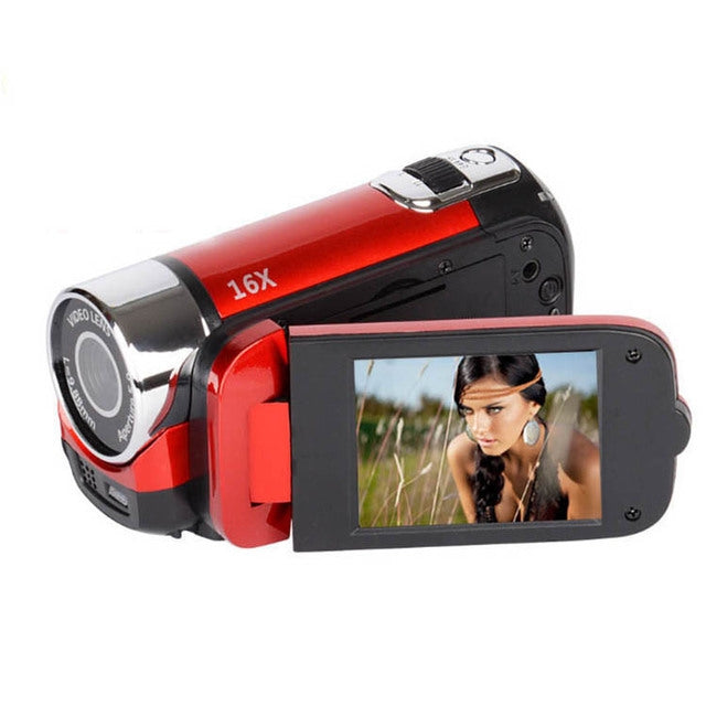 16X Digital Zoom HD 16 Million Pixel Home Travel DV Camera, US Plug(Red) - Video Cameras by PMC Jewellery | Online Shopping South Africa | PMC Jewellery