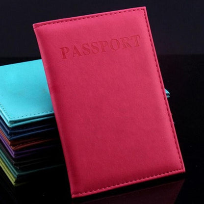 Artificial Leather Travel Passport Cover(rose red) - Card & Passport Bags by PMC Jewellery | Online Shopping South Africa | PMC Jewellery