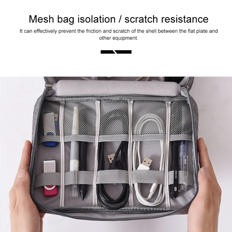 Digital Cable Bag Men Portable Travel Gadgets Pouch Power Cord Charger Headset Organizer(Gray) - Storage Bags by PMC TechLife | Online Shopping South Africa | PMC TechLife