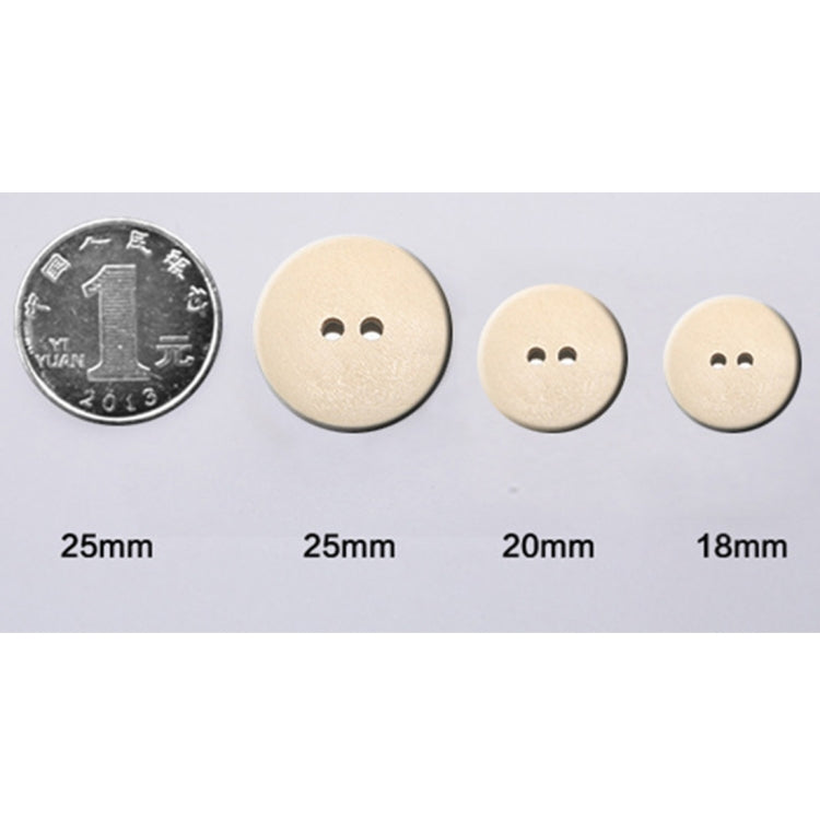 100 PCS English Alphabet Carved Round Wooden Buttons, Size:20mm - Button by PMC Jewellery | Online Shopping South Africa | PMC Jewellery