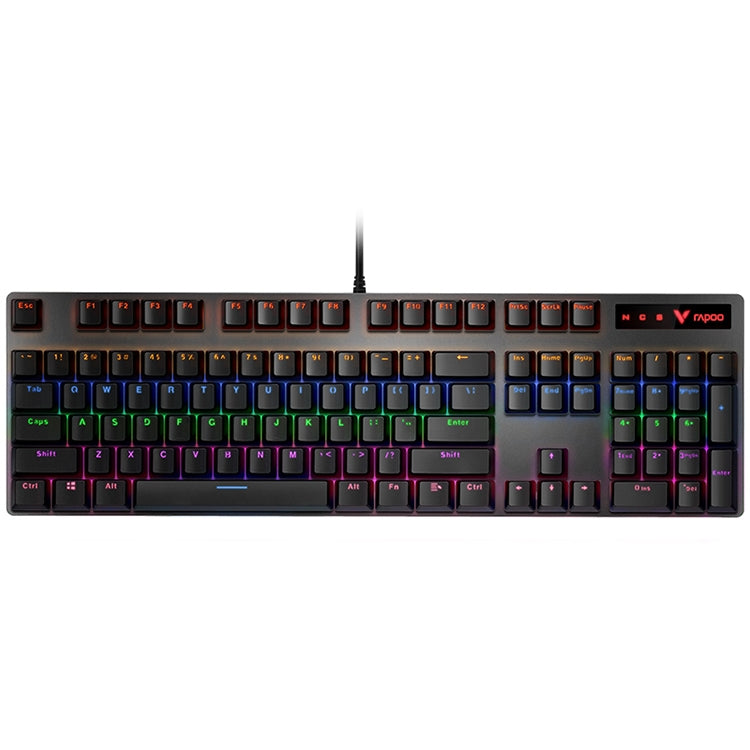 Rapoo V500 PRO Mixed Light 104 Keys Desktop Laptop Computer Game Esports Office Home Typing Wired Mechanical Keyboard(Tea Shaft) - Wired Keyboard by Rapoo | Online Shopping South Africa | PMC Jewellery | Buy Now Pay Later Mobicred