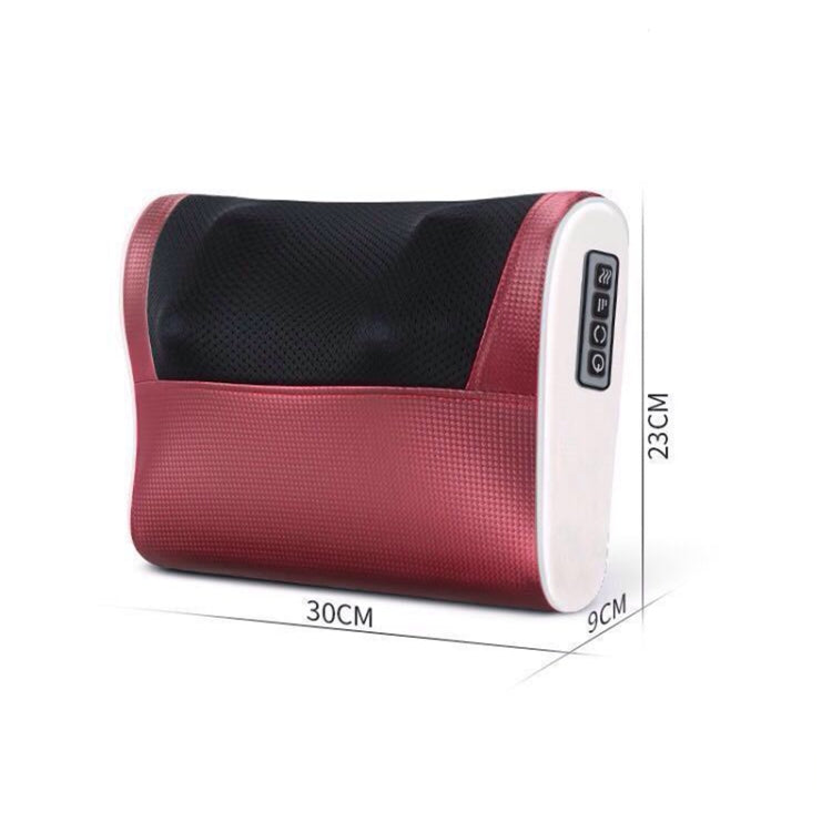 Cervical Spine Massage Pillow Neck Waist Back Multifunctional Electric Massage Cushion, Plug Type:AU Plug(Red White) - free shipping - PMC TechLife - Order now!