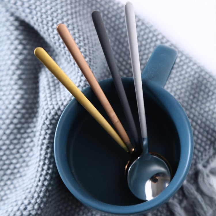 Mini Accessories Coffee Spoon Kitchen Dessertspoon Dining Round Shape Coffee  Stainless Steel Home, Size:13cm(Silver) - free shipping - PMC TechLife - Order now!