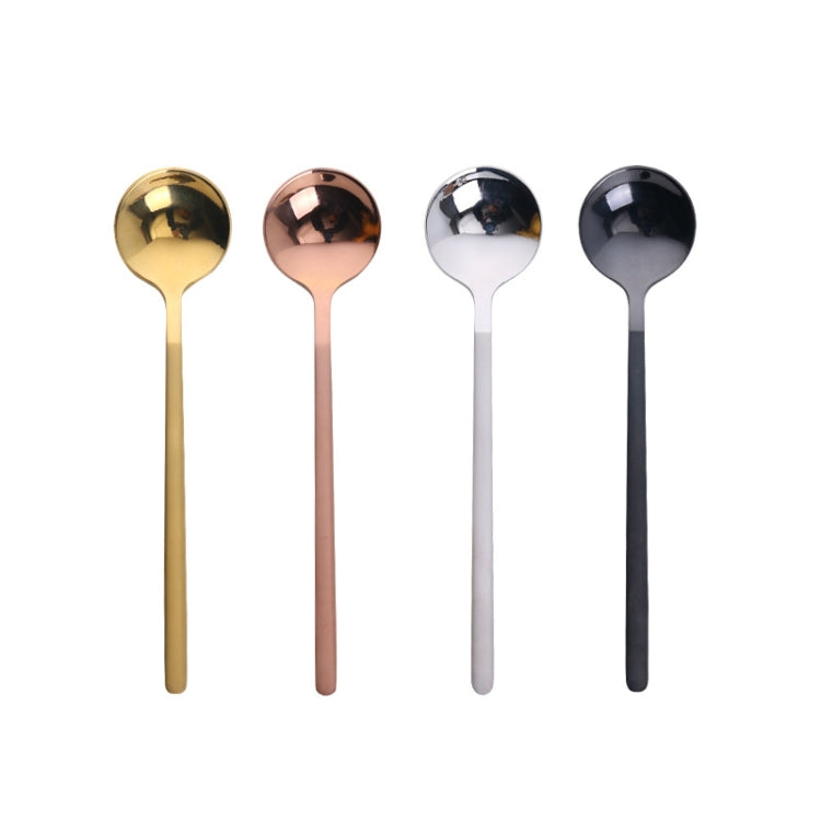 Mini Accessories Coffee Spoon Kitchen Dessertspoon Dining Round Shape Coffee  Stainless Steel Home, Size:15cm(Black) - free shipping - PMC TechLife - Order now!
