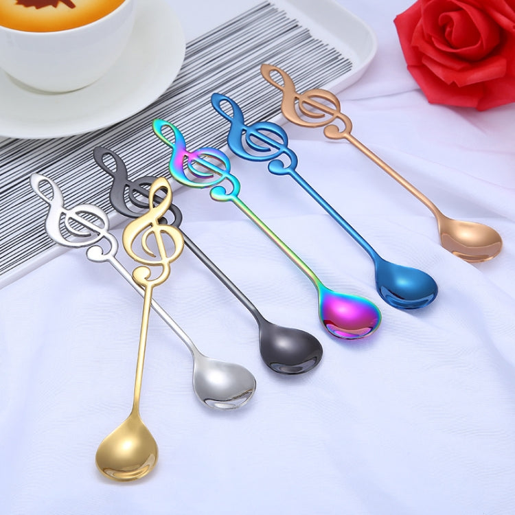 Creative Musical Note Spoon Coffee Stirring Scoop Stainless Steel Titanium Music Bar Spoon Gift Spoon(Silver) - free shipping - PMC TechLife - Order now!