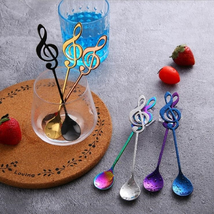 Creative Musical Note Spoon Coffee Stirring Scoop Stainless Steel Titanium Music Bar Spoon Gift Spoon(Gold) - free shipping - PMC TechLife - Order now!