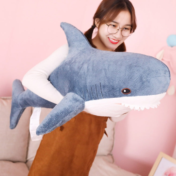 Plush Stuffed Toy Shark Kids Toys Boys Girls Animal Reading Pillow for Birthday Gifts, Height:80cm(Blue) - Soft Toys by PMC Jewellery | Online Shopping South Africa | PMC Jewellery