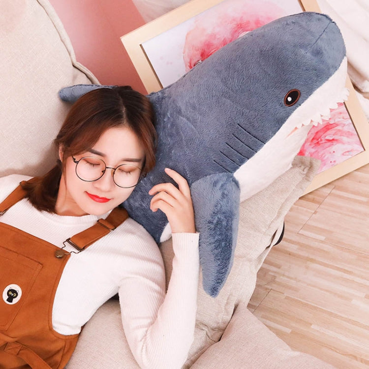 Plush Stuffed Toy Shark Kids Toys Boys Girls Animal Reading Pillow for Birthday Gifts, Height:80cm(Blue) - Soft Toys by PMC Jewellery | Online Shopping South Africa | PMC Jewellery