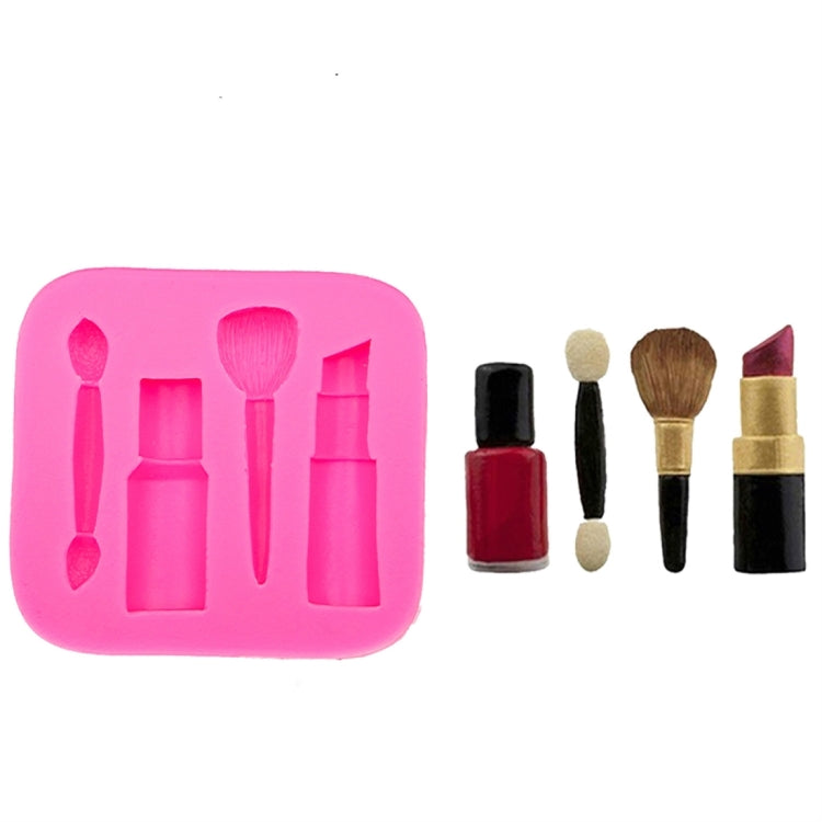 2 PCS Lipstick Eyebrow Pencil Makeup Tool Shape Silicone Fondant Cake Mold Chocolate Mold Clay Mold - Food Molds by PMC Jewellery | Online Shopping South Africa | PMC Jewellery