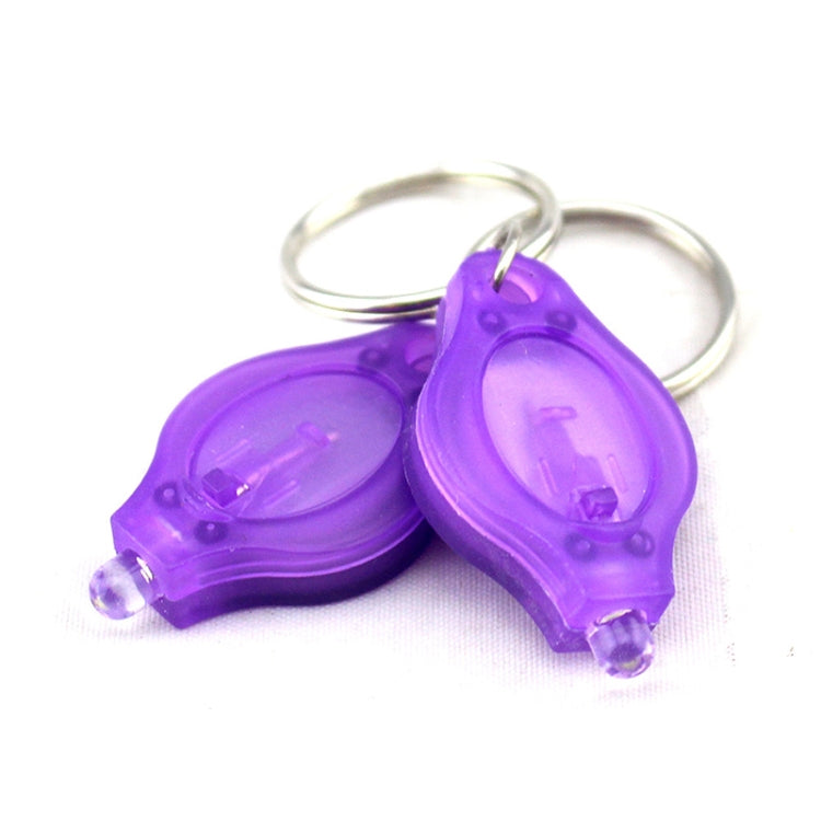 2 PCS Mini Pocket Keychain Flashlight Micro LED Squeeze Light Outdoor Camping Ultra Bright Emergency Key Ring Light Torch Lamp(Purple) - Camping Lighting by PMC Jewellery | Online Shopping South Africa | PMC Jewellery