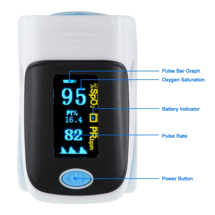 AB-80 Precision Finger Pulse Oximeter Blood Oxygen Monitor(Blue) - free shipping - PMC TechLife - Order now!