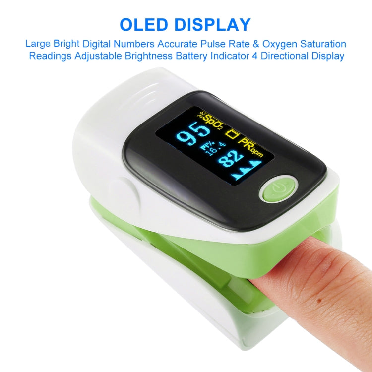 AB-80 Precision Finger Pulse Oximeter Blood Oxygen Monitor(Green) - free shipping - PMC TechLife - Order now!