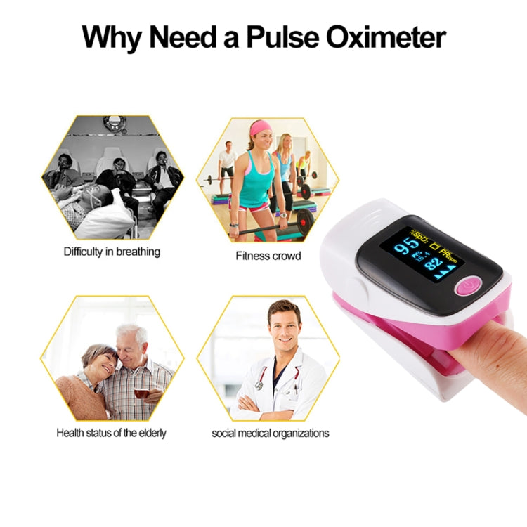 AB-80 Precision Finger Pulse Oximeter Blood Oxygen Monitor(Pink) - free shipping - PMC TechLife - Order now!