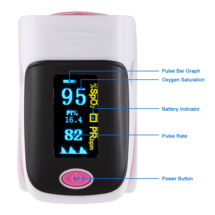 AB-80 Precision Finger Pulse Oximeter Blood Oxygen Monitor(Pink) - free shipping - PMC TechLife - Order now!