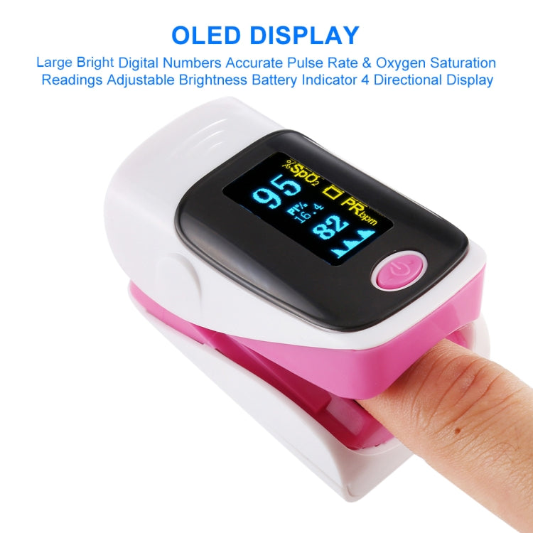 AB-80 Precision Finger Pulse Oximeter Blood Oxygen Monitor(Pink) - free shipping - PMC TechLife - Order now!