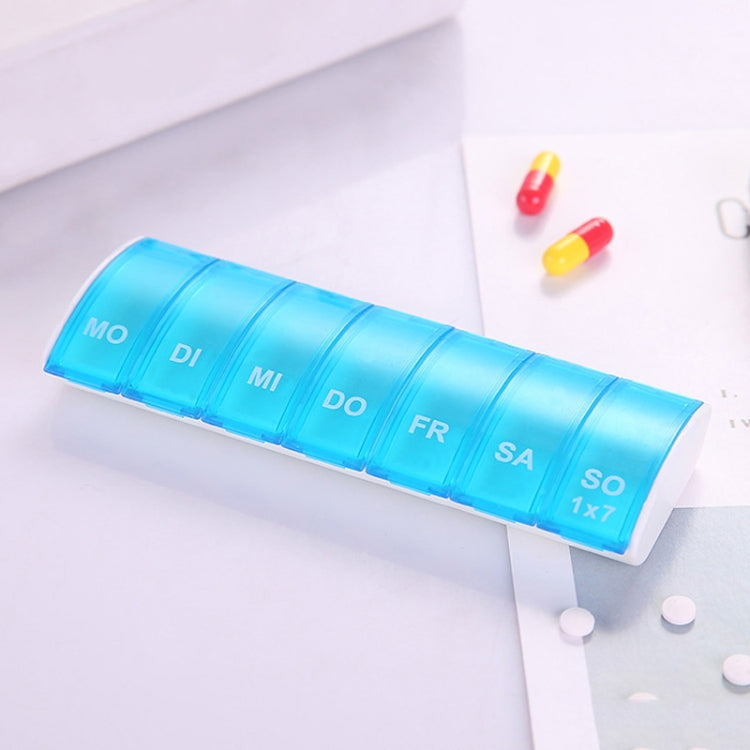 Portable Seven-part Mini Storage Pill Box(Blue) - free shipping - PMC TechLife - Order now!