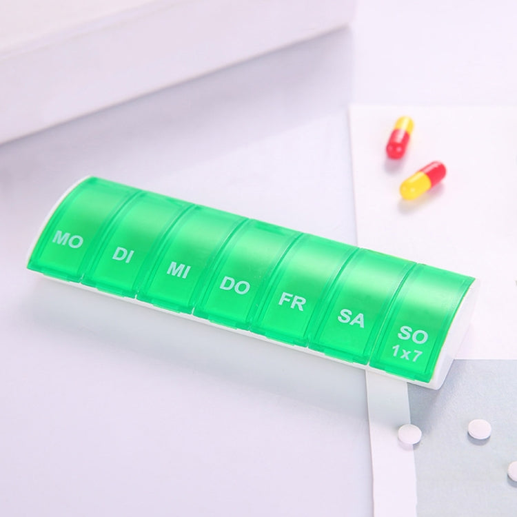 Portable Seven-part Mini Storage Pill Box(Green) - free shipping - PMC TechLife - Order now!