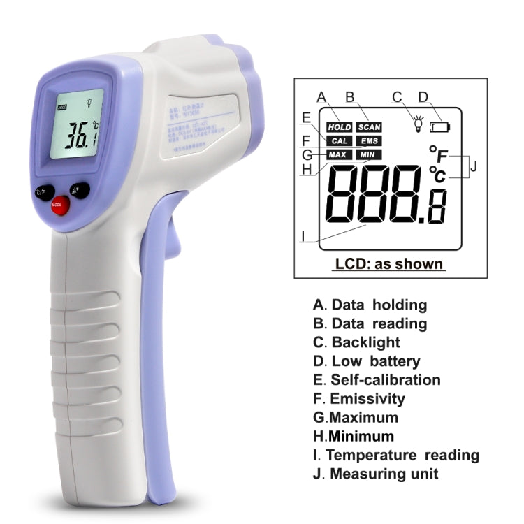 WT3656 Non-contact Forehead Body Infrared Thermometer - Infra-red Thermoscope by PMC TechLife | Online Shopping South Africa | PMC TechLife | Buy Now Pay Later Mobicred