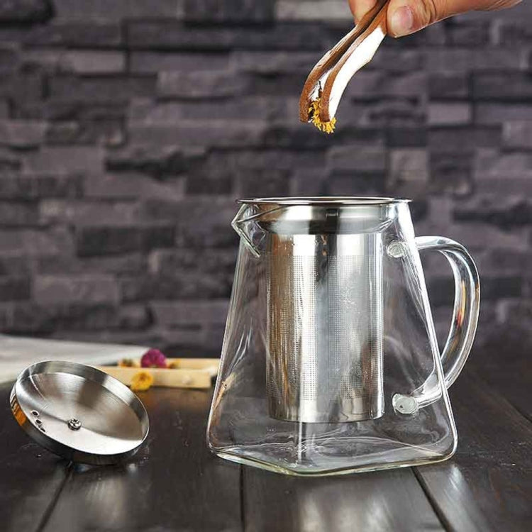 Stainless Steel Clear Heat Resistant Glass Filter Tea Pot, Capacity: 950ml - Teapots by PMC TechLife | Online Shopping South Africa | PMC TechLife