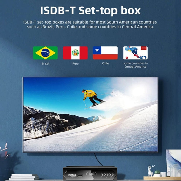 ISDB-T Satellite TV Receiver Set Top Box with Remote Control, For South America, Philippine(US Plug) - DVB-T & Analog Solutions by PMC TechLife | Online Shopping South Africa | PMC TechLife | Buy Now Pay Later Mobicred