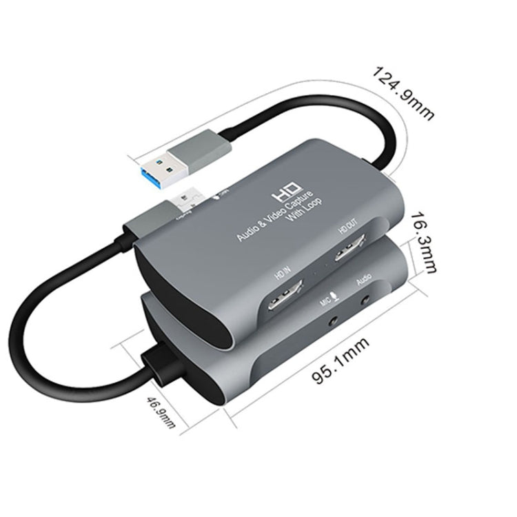 Z30 HDMI Female + Mic to HDMI Female + Audio + USB 2.0 Video Capture Box - Video Capture Solutions by PMC Jewellery | Online Shopping South Africa | PMC Jewellery | Buy Now Pay Later Mobicred