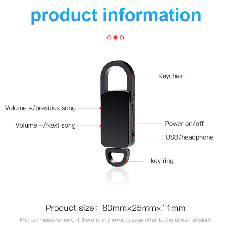 S20 64GB Keychain HD Noise Reduction Portable Recording Pen - U-Disk Recorder by PMC TechLife | Online Shopping South Africa | PMC TechLife | Buy Now Pay Later Mobicred