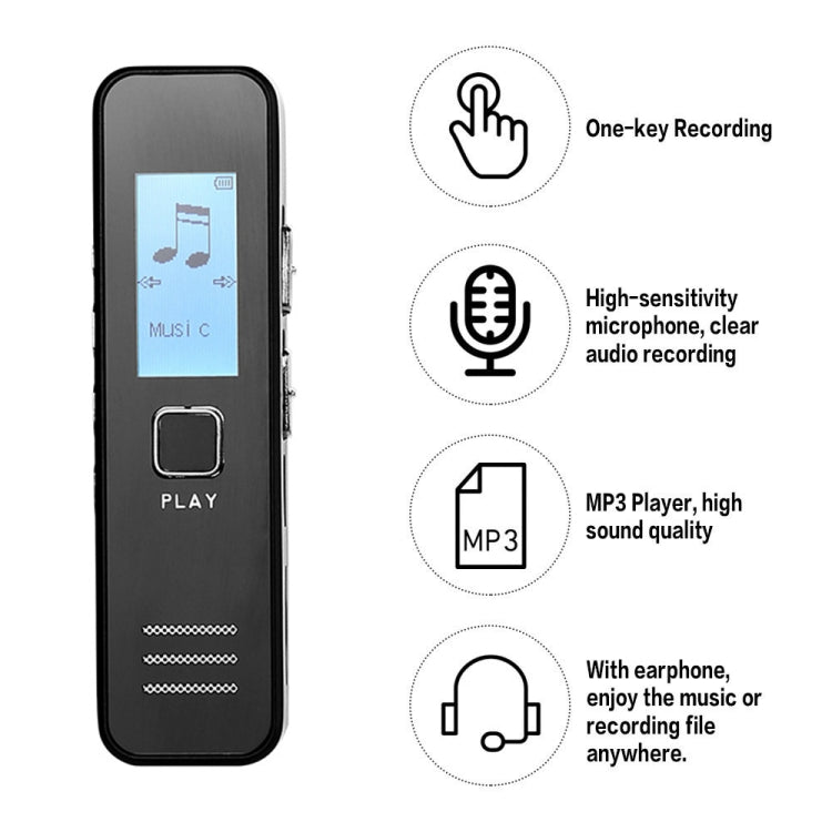SK007 Portable Audio Digital HD Sound Lossless Voice Recorder - Recording Pen by PMC TechLife | Online Shopping South Africa | PMC TechLife | Buy Now Pay Later Mobicred