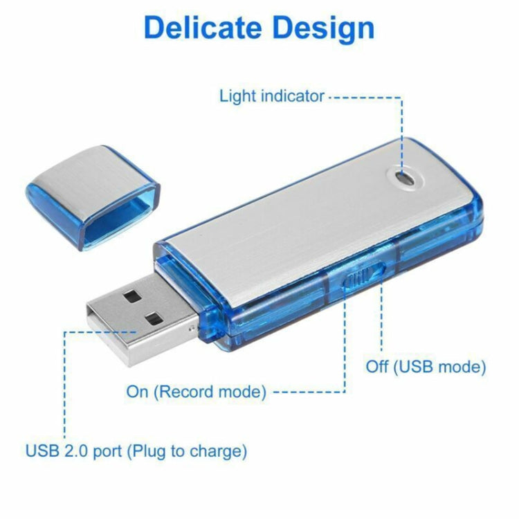 SK858 32GB Rechargeable Portable U-Disk Meeting Voice Recorder (Blue) - U-Disk Recorder by PMC TechLife | Online Shopping South Africa | PMC TechLife | Buy Now Pay Later Mobicred