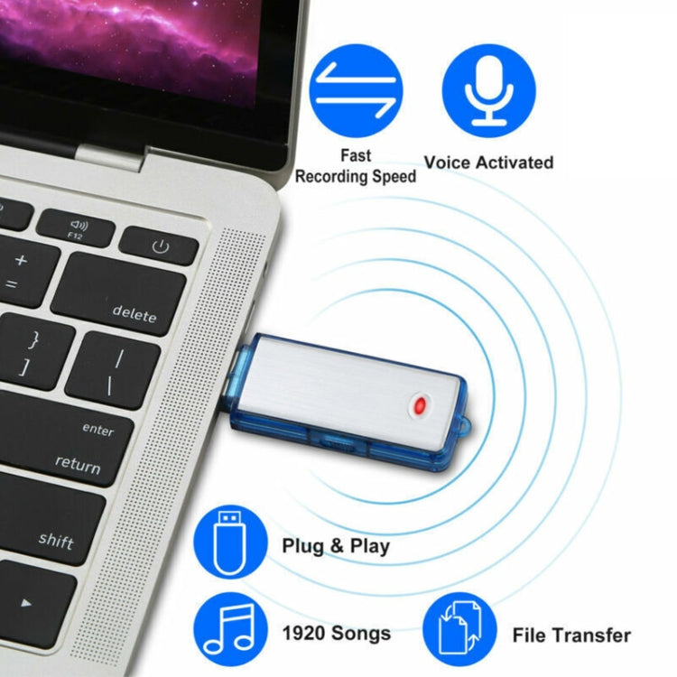 SK858 32GB Rechargeable Portable U-Disk Meeting Voice Recorder (Blue) - U-Disk Recorder by PMC TechLife | Online Shopping South Africa | PMC TechLife | Buy Now Pay Later Mobicred