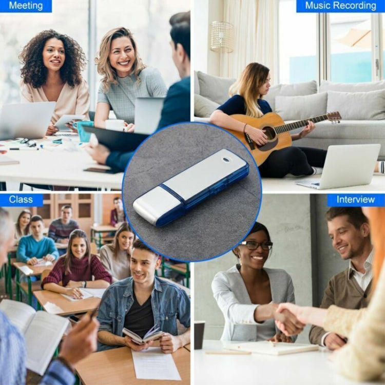 SK858 32GB Rechargeable Portable U-Disk Meeting Voice Recorder (Blue) - U-Disk Recorder by PMC TechLife | Online Shopping South Africa | PMC TechLife | Buy Now Pay Later Mobicred