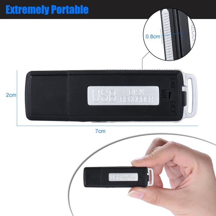 SK868 8GB Rechargeable Portable U-Disk Voice Recorder - U-Disk Recorder by PMC TechLife | Online Shopping South Africa | PMC TechLife | Buy Now Pay Later Mobicred