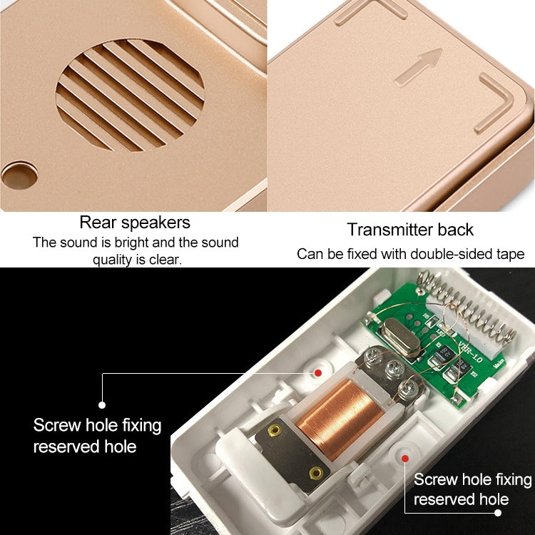 CACAZI FA8 Self-Powered Wireless Doorbell, EU Plug(White) - Wireless Doorbell by CACAZI | Online Shopping South Africa | PMC TechLife | Buy Now Pay Later Mobicred