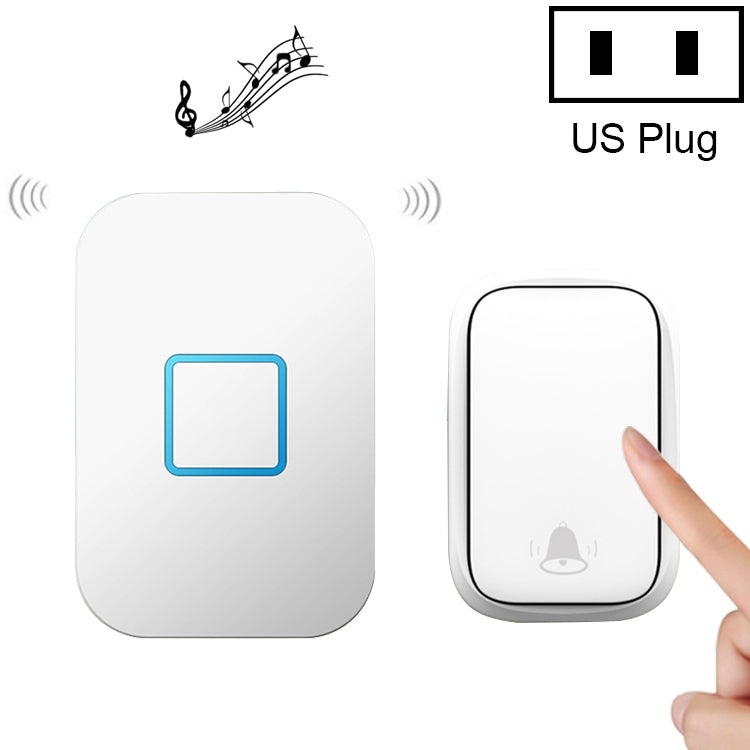 CACAZI FA88 Self-Powered Smart Home Wireless Doorbell, US Plug(White) - Wireless Doorbell by CACAZI | Online Shopping South Africa | PMC TechLife | Buy Now Pay Later Mobicred