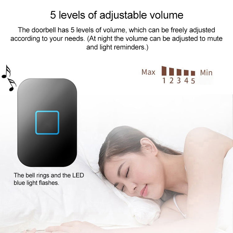 CACAZI FA88 Self-Powered Smart Home Wireless Doorbell, US Plug(White) - Wireless Doorbell by CACAZI | Online Shopping South Africa | PMC TechLife | Buy Now Pay Later Mobicred