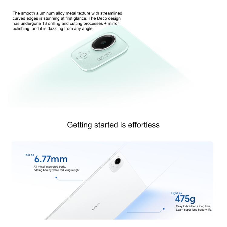 Honor Pad X9 Pro WiFi Tablet PC, 11.5 inch 6GB+128GB MagicOS 9.0 Qualcomm Snapdragon 685 Octa Core (White) - free shipping - PMc TechLife - Order now!