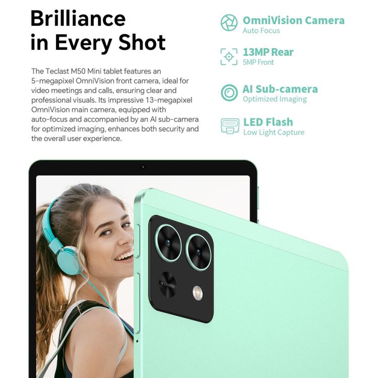 Teclast M50 Mini WiFi Tablet PC, 4GB+128GB, 8.7 inch Android 15 Unisoc T606 Octa Core - free shipping - PMc TechLife - Order now!
