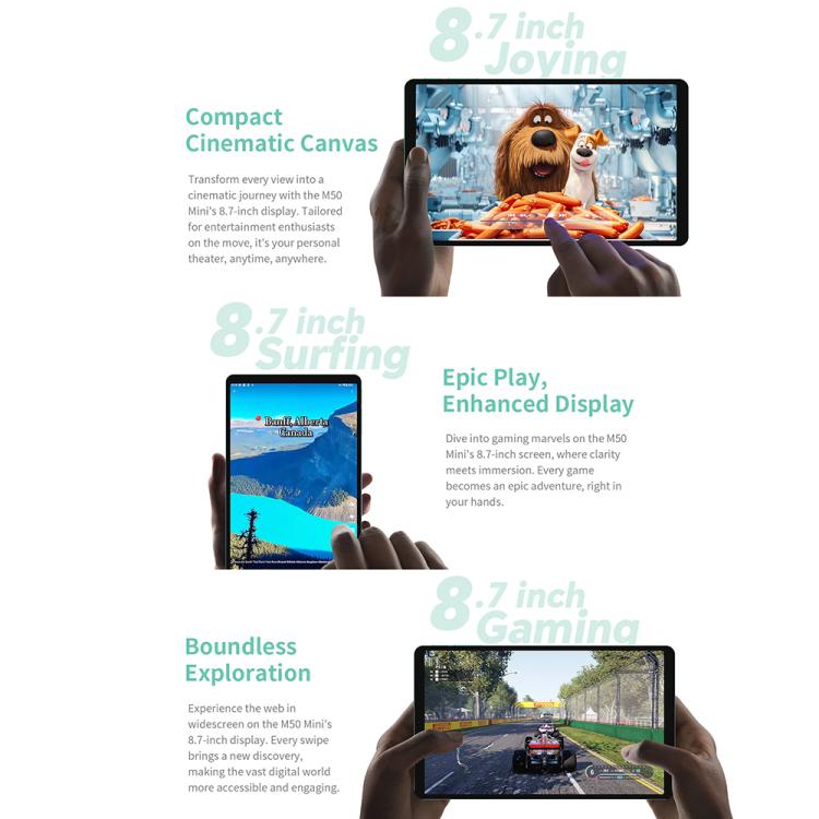 Teclast M50 Mini WiFi Tablet PC, 4GB+128GB, 8.7 inch Android 15 Unisoc T606 Octa Core - free shipping - PMc TechLife - Order now!