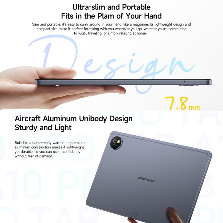 Ulefone Tab A10 Pro Tablet PC, 6GB+128GB, 11 inch Android 14 MediaTek MT8786 Octa Core 4G Network, EU Plug (Space Grey) - free shipping - PMc TechLife - Order now!