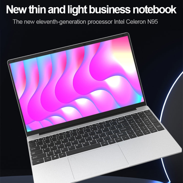 H15 15.6 inch Ultrathin Laptop, 16GB+256GB, Windows 11 Intel Processor N95 Quad Core, EU Plug (Silver) - free shipping - PMc TechLife - Order now!