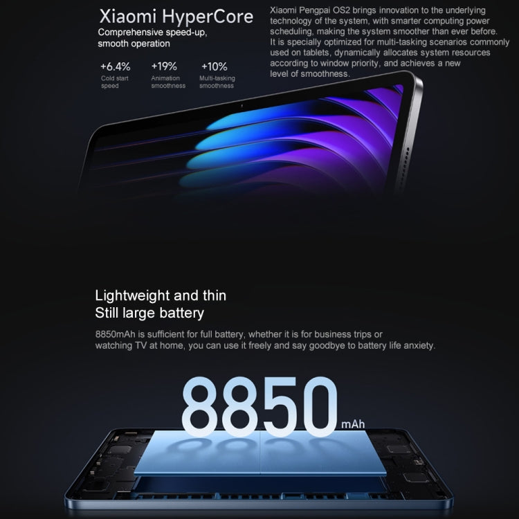 Xiaomi Pad 7 11.2 inch, 8GB+128GB, HyperOS 2 Qualcomm Snapdragon 7+ Gen3 Octa Core (Black) - free shipping - PMc TechLife - Order now!