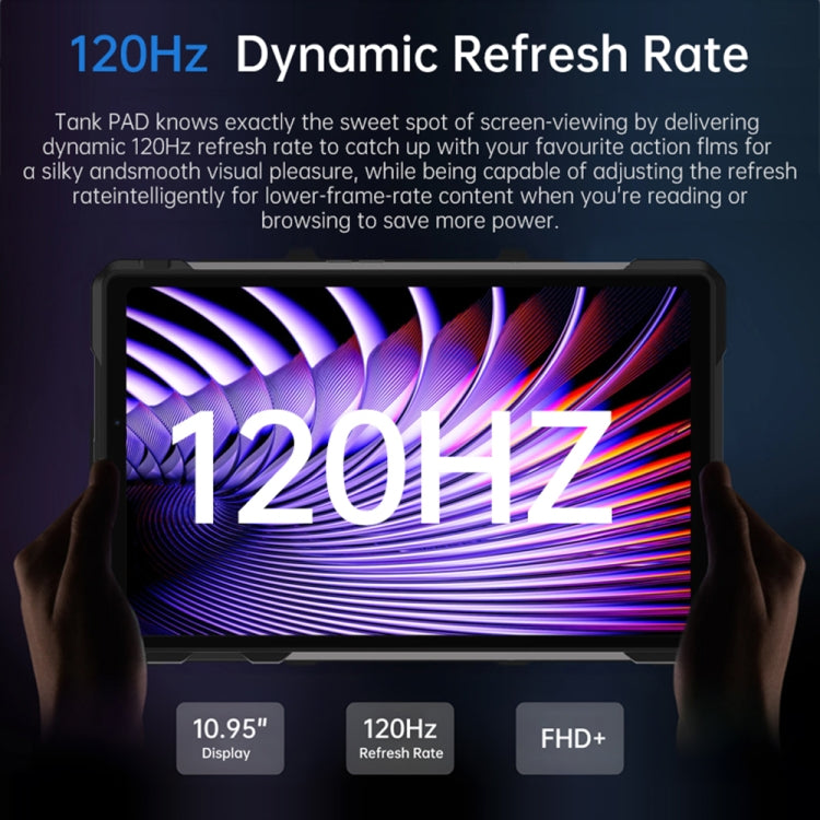 Unihertz 8849 Tank Pad Rugged Tablet PC & Projector, 16GB+512GB, 10.95 inch Android 14 Dimensity 8200 Octa Core 5G Network, EU Plug (Black) - free shipping - PMC TechLife - Order now!