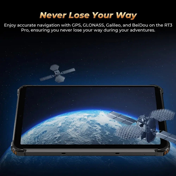 OUKITEL RT3 Pro 4G Network IP68/IP69K Rugged Tablet, 4GB+128GB, 8.0 inch Android 14 MediaTek G81 Octa-Core Support Dual SIM, EU Plug (Black) - free shipping - PMC Jewellery - Order now!