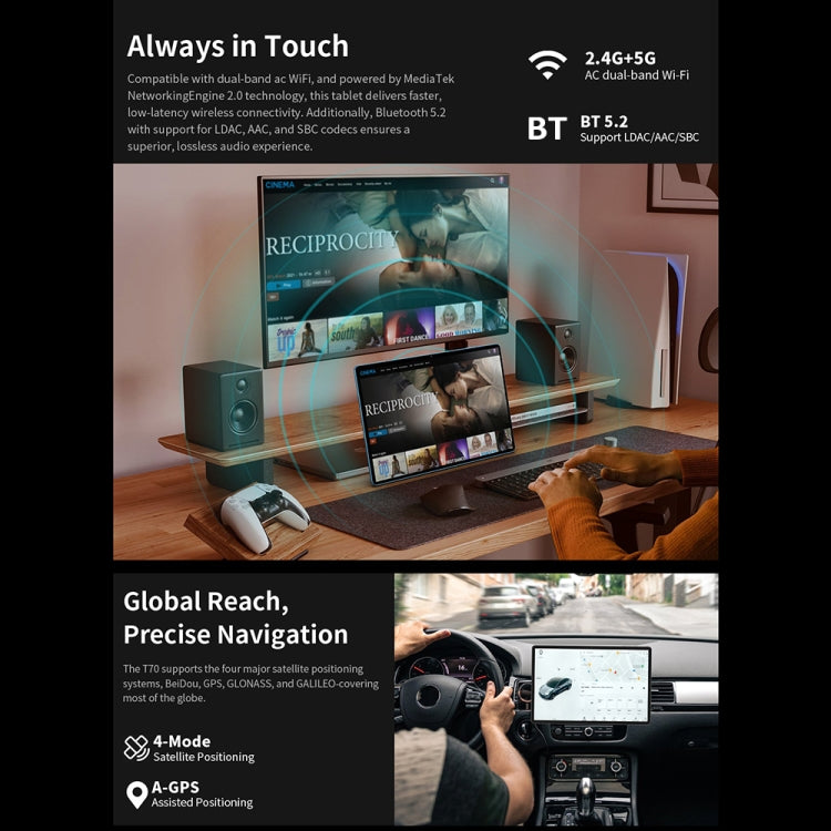 Teclast T70 4G LTE Tablet PC, 8GB+256GB, 14 inch Android 14 MediaTek Helio G99 Octa Core, Support Dual SIM - free shipping - PMc TechLife - Order now!