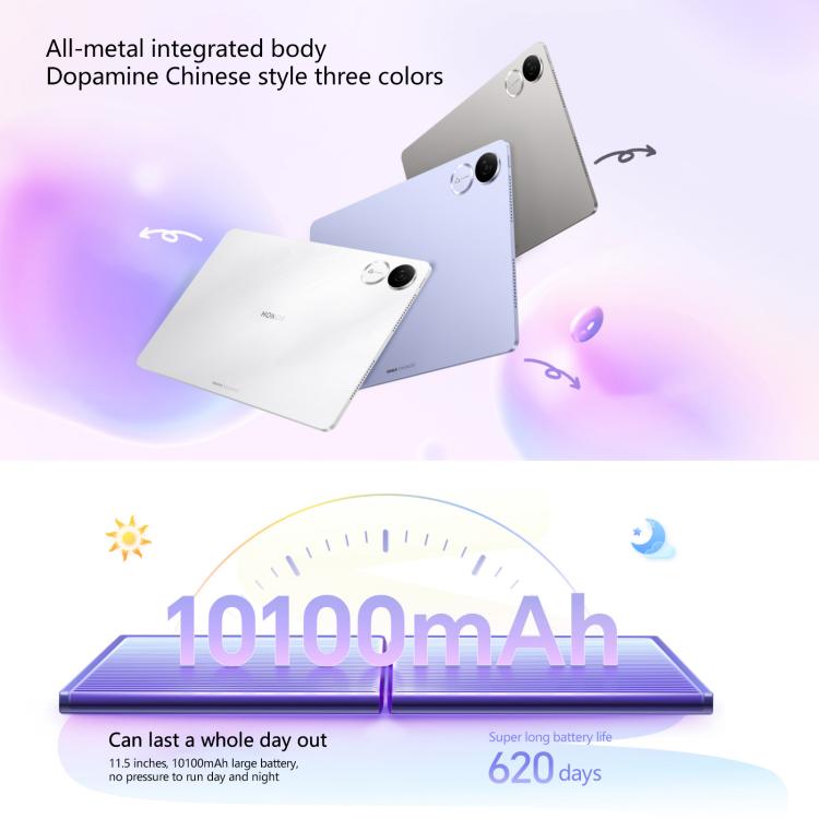 Honor Pad V9 WiFi Tablet PC, 11.5 inch 8GB+256GB MagicOS 9.0 Dimensity 8350 Ultra Octa Core (White) - free shipping - PMc TechLife - Order now!