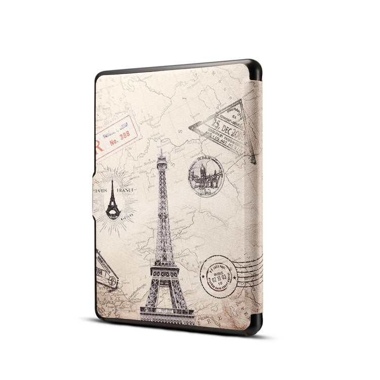 Eiffel Tower Print Horizontal Flip PU Leather Protective Case for Amazon Kindle Paperwhite 1 & 2 & 3 with Sleep / Wake-up - free shipping - PMC TechLife - Order now!