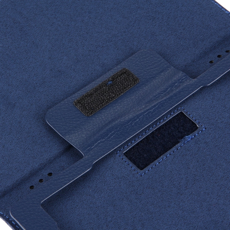 For Amazon Kindle Fire HD8 (2017) Litchi Texture Horizontal Flip Leather Case with Holder(Dark Blue) - Amazon by PMC TechLife | Online Shopping South Africa | PMC TechLife